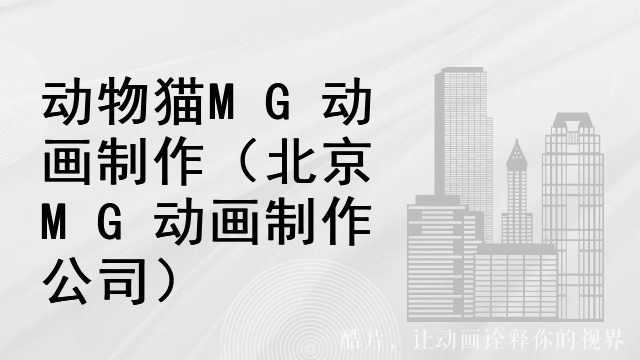 动物猫MG动画制作（北京MG动画制作公司）